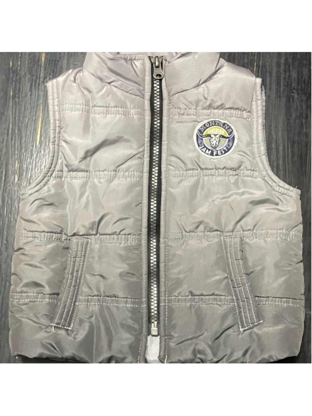 Boys Amy Coe silver 6-9 Months Puffer Vest